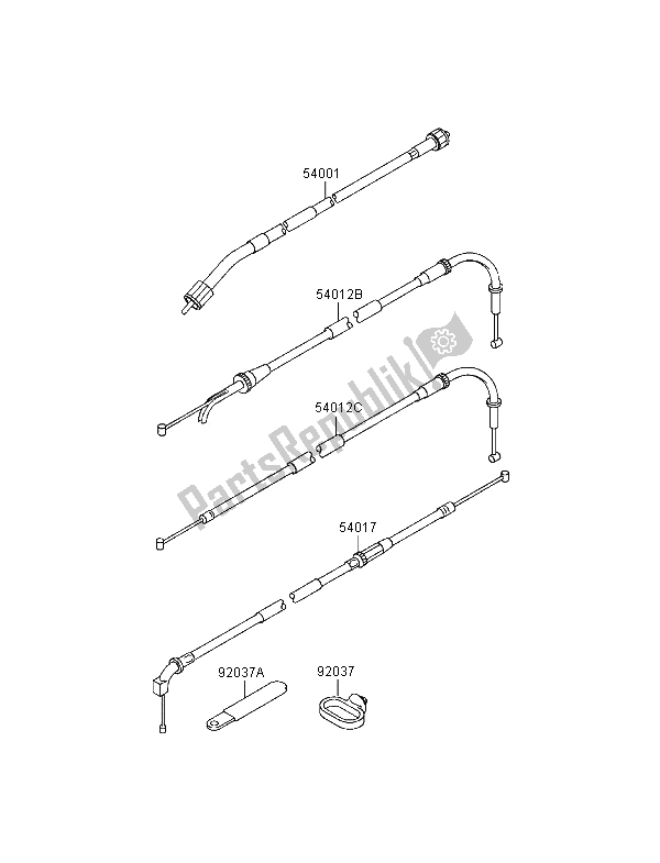 Todas las partes para Cables de Kawasaki Ninja ZX 9R 900 1995