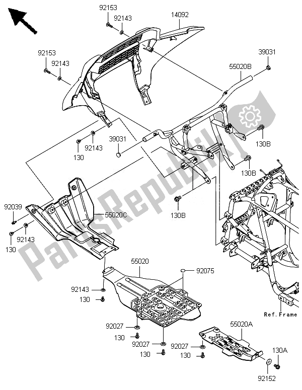 All parts for the Guard(s) of the Kawasaki Brute Force 750 4X4I Epsgef 2014