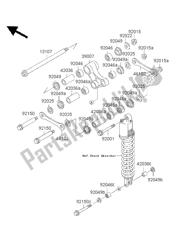 All parts for the Suspension of the Kawasaki KLX 650R 1999