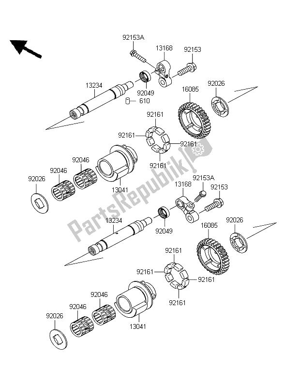 All parts for the Balancer of the Kawasaki ZZR 1400 2006