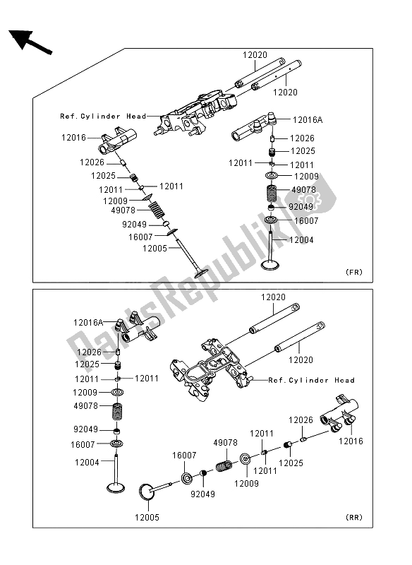 Toutes les pièces pour le Soupape du Kawasaki VN 1700 Voyager ABS 2012