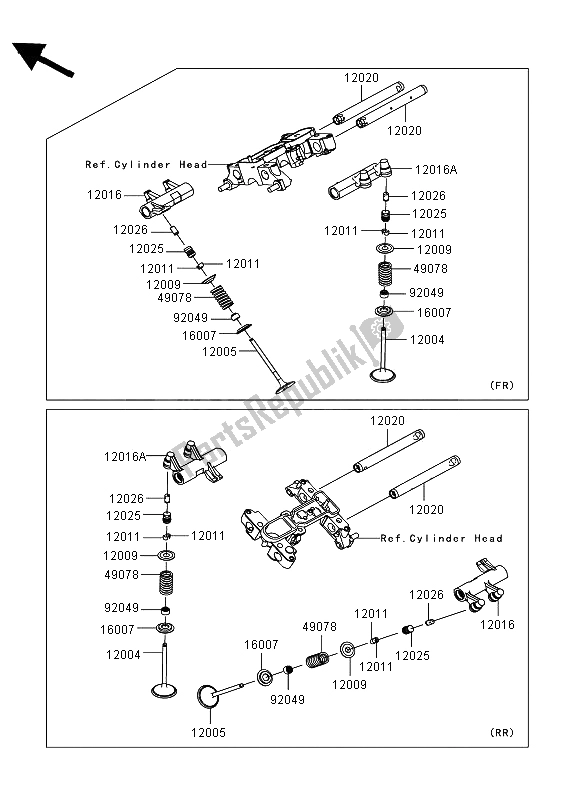 Toutes les pièces pour le Soupape du Kawasaki VN 1700 Voyager ABS 2012