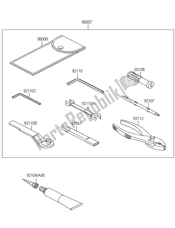 Tutte le parti per il Strumenti Proprietari del Kawasaki Ninja ZX 10R 1000 2012