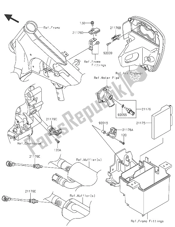 All parts for the Fuel Injection of the Kawasaki Vulcan 900 Classic 2016