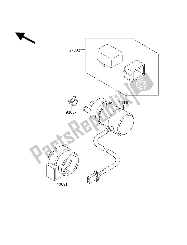 Alle onderdelen voor de Benzine Pomp van de Kawasaki ZXR 400 1998