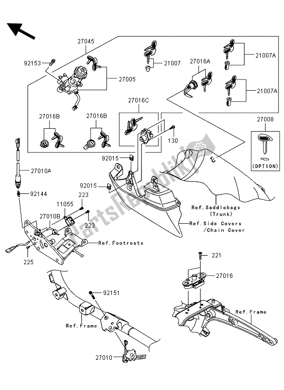 All parts for the Ignition Switch of the Kawasaki VN 1700 Voyager ABS 2011