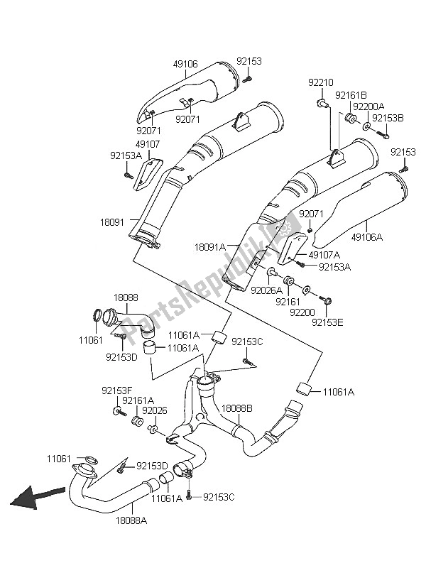 Wszystkie części do T? Umik Kawasaki KLV 1000 2005