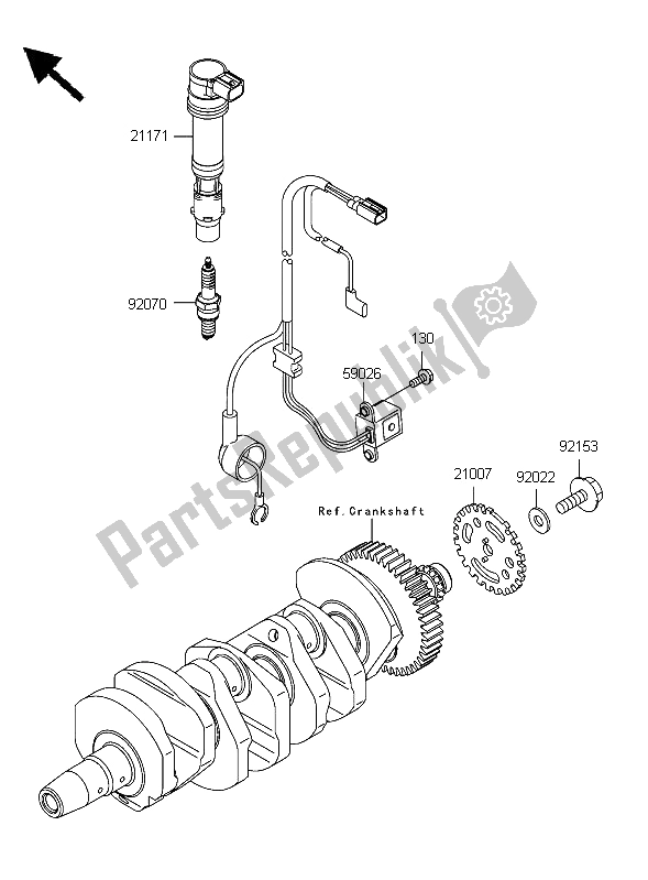 All parts for the Ignition System of the Kawasaki Ninja ZX 6R 600 2006