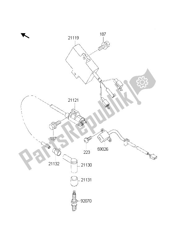 All parts for the Ignition System of the Kawasaki KMX 125 2002