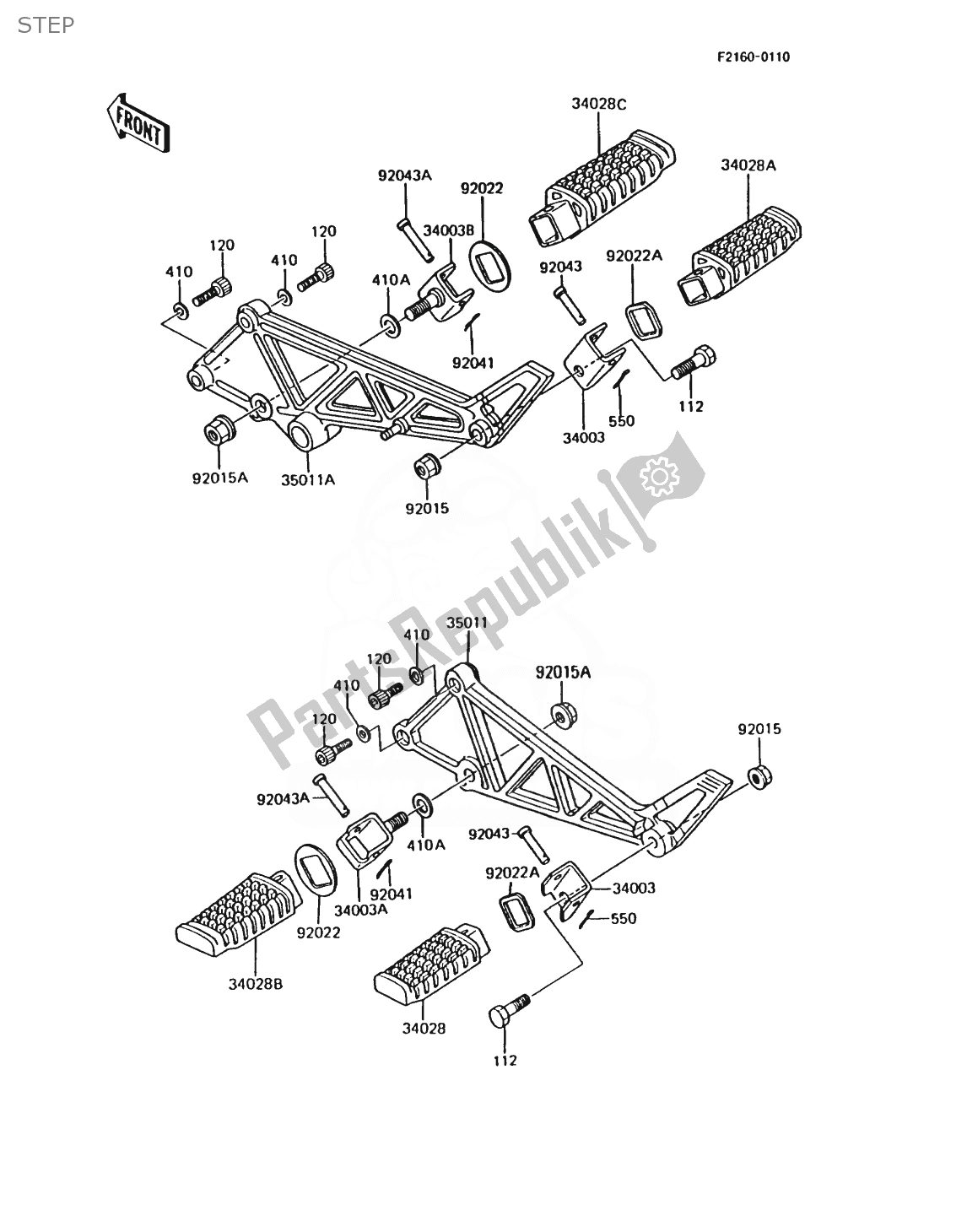 Todas las partes para Paso de Kawasaki AR 125 1988