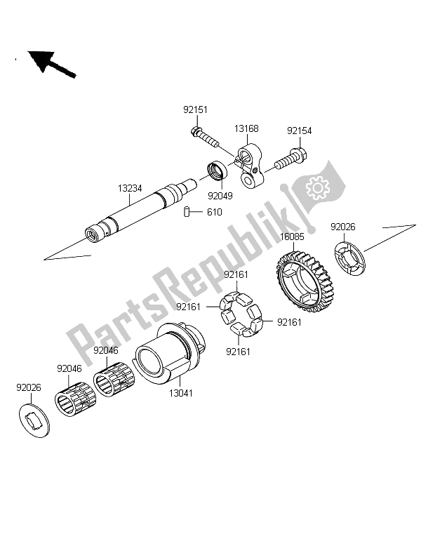 Tutte le parti per il Equilibratore del Kawasaki Z 1000 SX ABS 2011