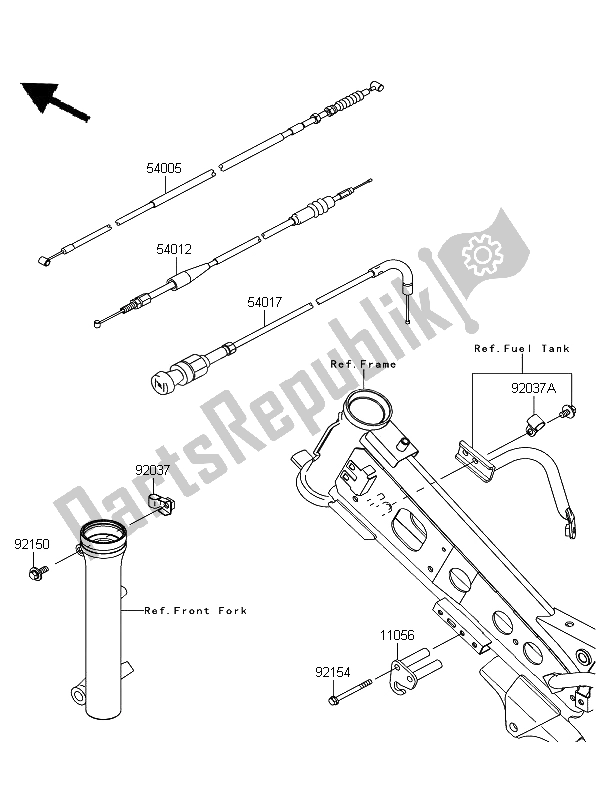 Alle onderdelen voor de Kabels van de Kawasaki KLX 110 2011