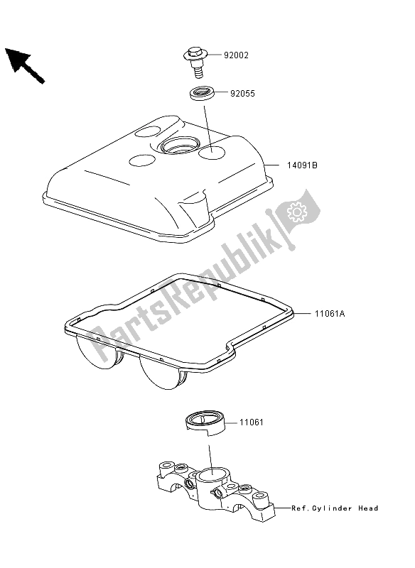 Todas las partes para Cubierta De Tapa De Cilindro de Kawasaki KLX 450R 2012