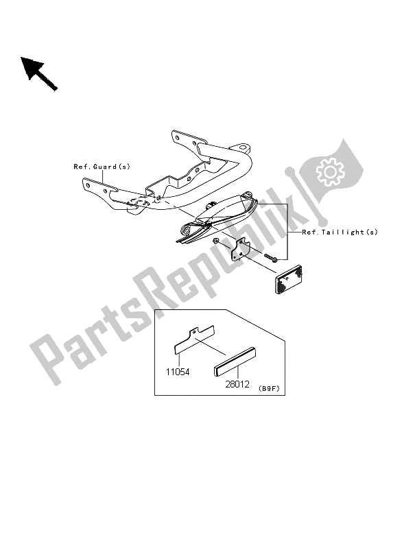 All parts for the Reflectors (eu) of the Kawasaki KFX 450R 2009