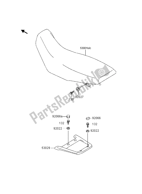 Tutte le parti per il Posto A Sedere del Kawasaki KLR 650 1997