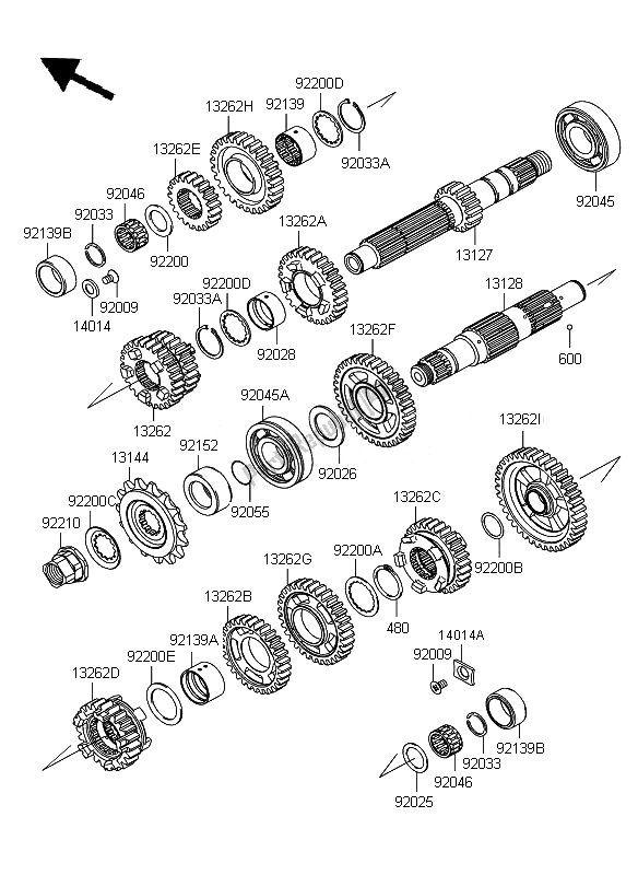 Alle onderdelen voor de Overdragen van de Kawasaki ER 6N ABS 650 2011