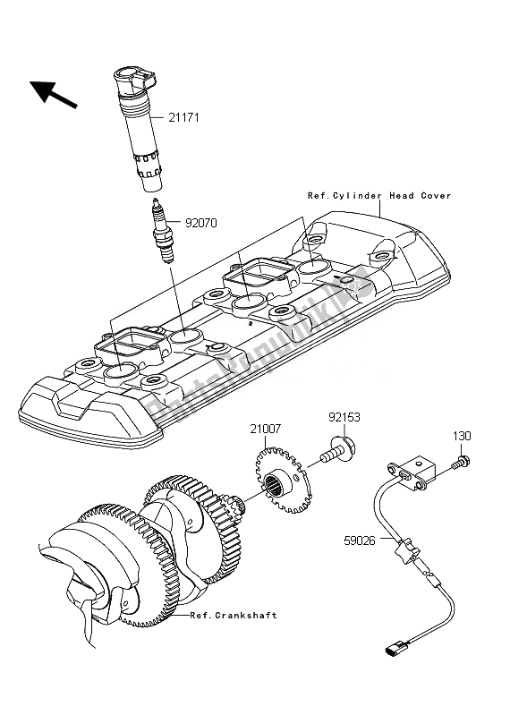 All parts for the Ignition System of the Kawasaki Z 1000 ABS 2010