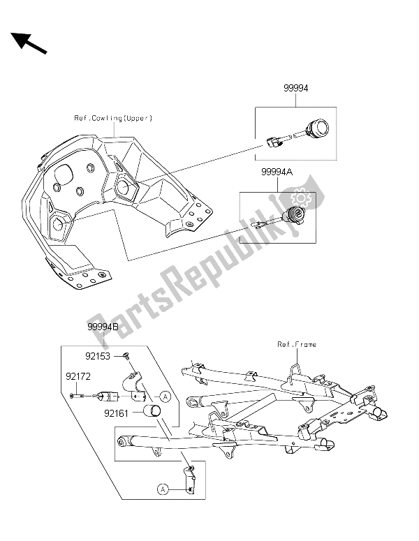 Toutes les pièces pour le Accessoire (médaillon Pour Casque, Etc.) du Kawasaki Versys 1000 2015