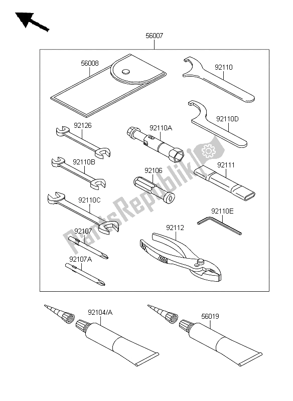 Todas las partes para Herramientas De Propietarios de Kawasaki VN 900 Custom 2008