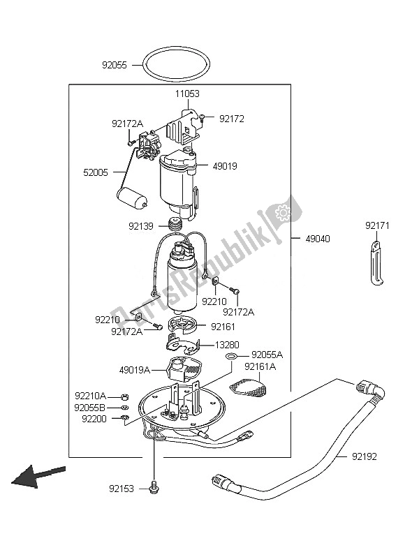 Todas las partes para Bomba De Combustible de Kawasaki KLV 1000 2005