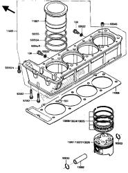 cilinder en zuiger (zx750ge000001 006883)