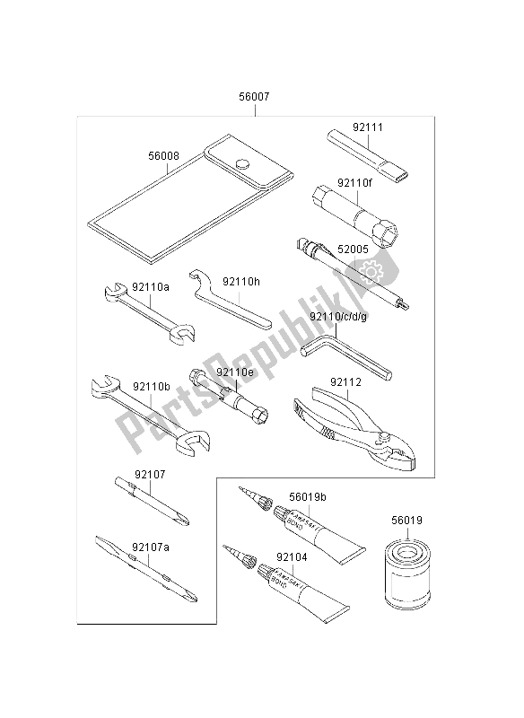 Toutes les pièces pour le Outils Propriétaires du Kawasaki ZRX 1200 2003