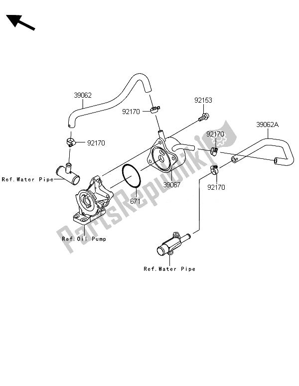 Alle onderdelen voor de Olie Koeler van de Kawasaki Ninja ZX 6R ABS 600 2014