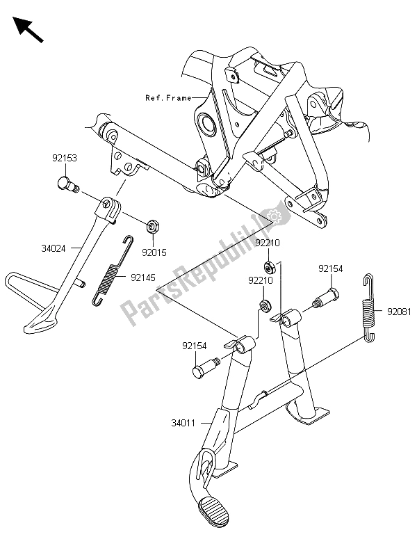 Toutes les pièces pour le Des Stands) du Kawasaki W 800 2013