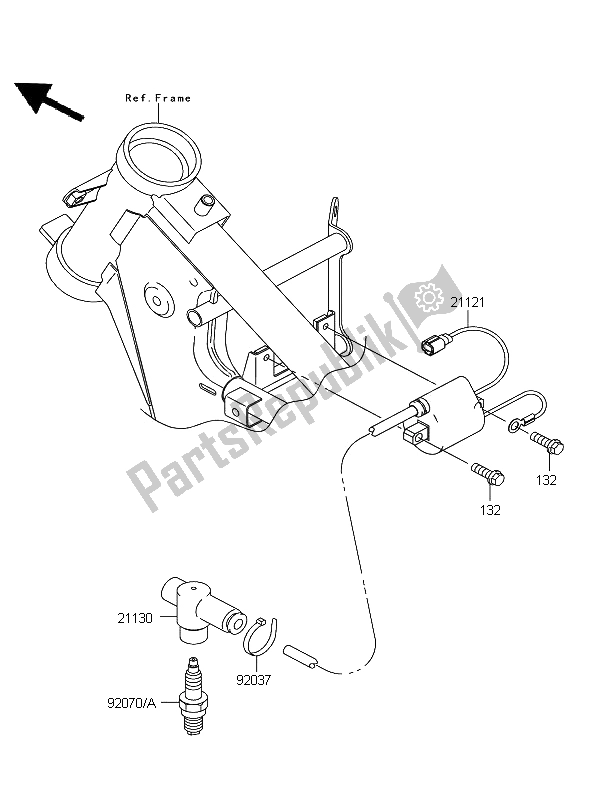 All parts for the Ignition System of the Kawasaki KX 65 2012