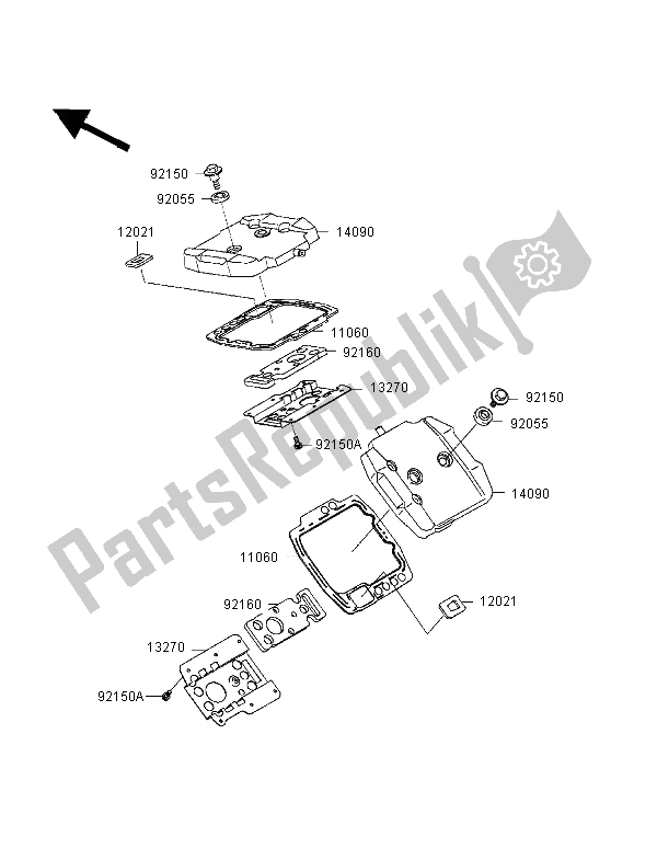 Todas las partes para Cubierta De Tapa De Cilindro de Kawasaki VN 800 Classic 1998