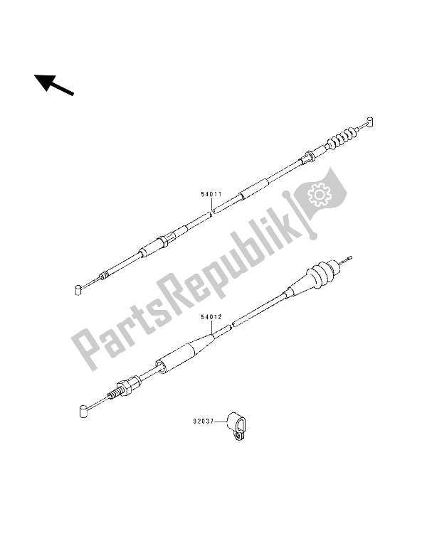 Alle onderdelen voor de Kabels van de Kawasaki KX 125 1994