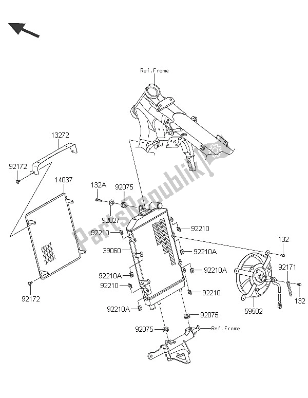 All parts for the Radiator of the Kawasaki Vulcan 1700 Nomad ABS 2016