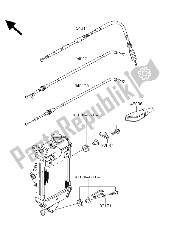 Wszystkie części do Kable Kawasaki KLX 250 2011