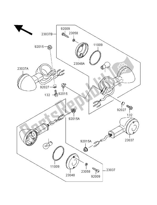 Tutte le parti per il Indicatori Di Direzione del Kawasaki VN 800 Classic 1998