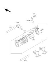 tambour de changement de vitesse et fourchette de changement de vitesse