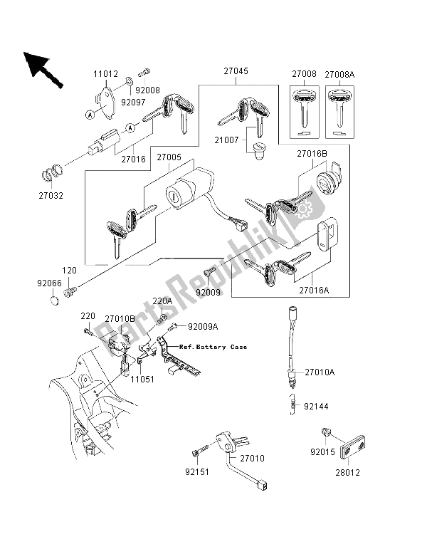 All parts for the Ignition Switch of the Kawasaki VN 1500 Drifter 2000