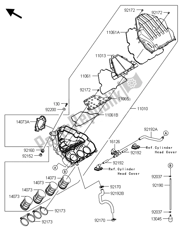 Todas las partes para Filtro De Aire de Kawasaki ZX 1000 SX 2014