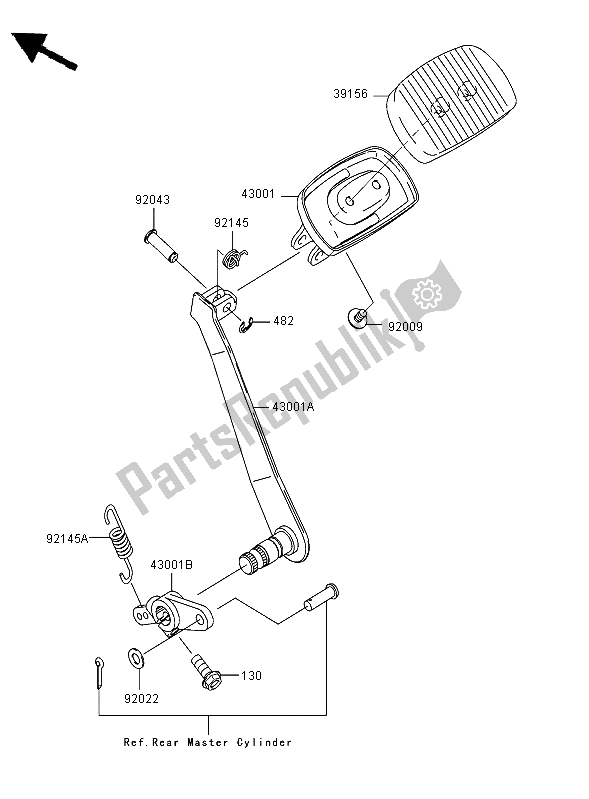 Todas las partes para Pedal De Freno de Kawasaki VN 1600 Classic 2006