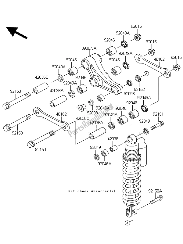 All parts for the Suspension of the Kawasaki KX 85 SW LW 2010