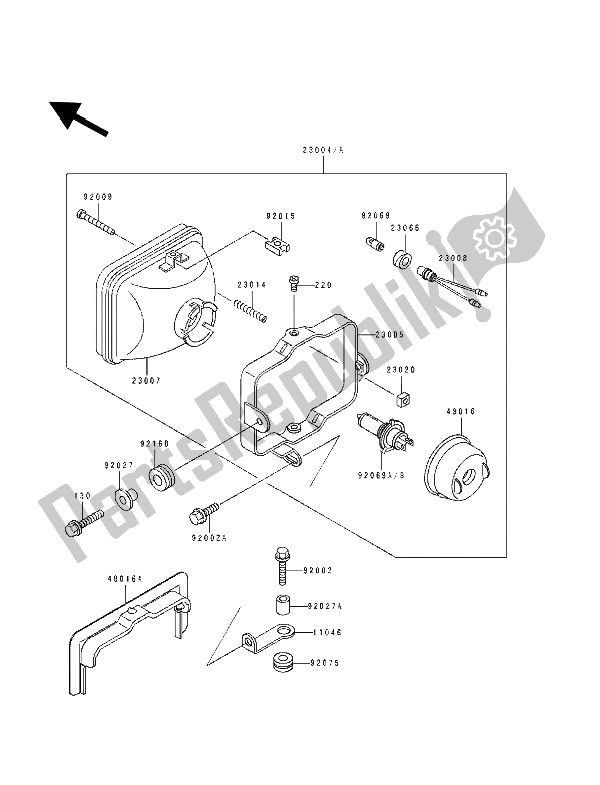 Todas las partes para Lámpara De Cabeza de Kawasaki ZXR 400 1991