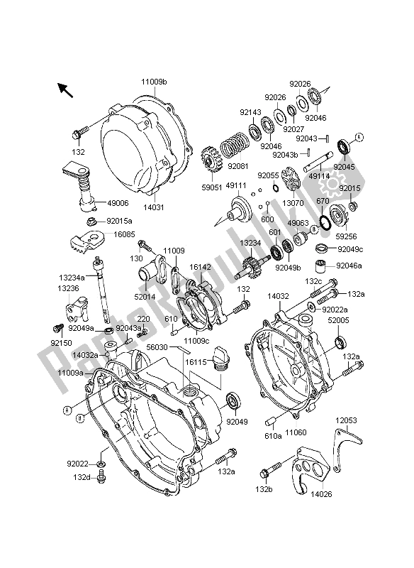 Alle onderdelen voor de Motorkap van de Kawasaki KDX 200 1997