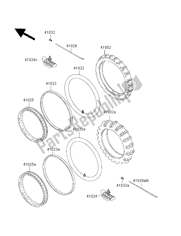 All parts for the Tires of the Kawasaki KLX 650R 2001