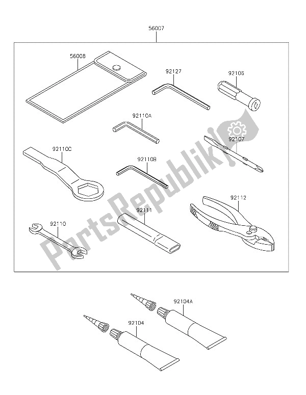 All parts for the Owners Tools of the Kawasaki Ninja ZX 6R 600 2016