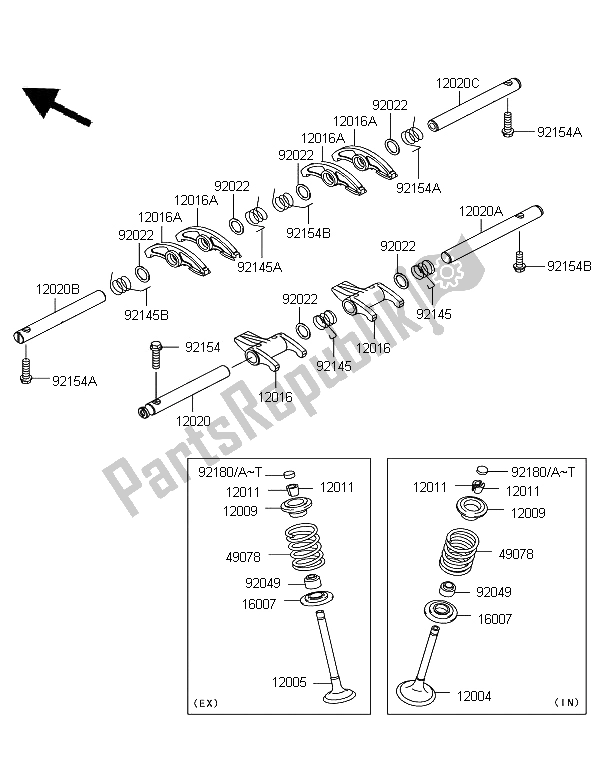 All parts for the Valve(s) of the Kawasaki W 800 2011