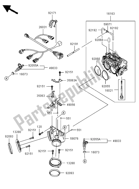 Todas las partes para Acelerador de Kawasaki VN 2000 2006