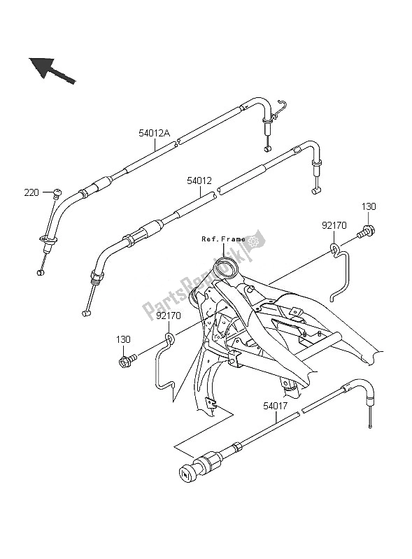 All parts for the Cables of the Kawasaki VN 1600 Mean Streak 2005