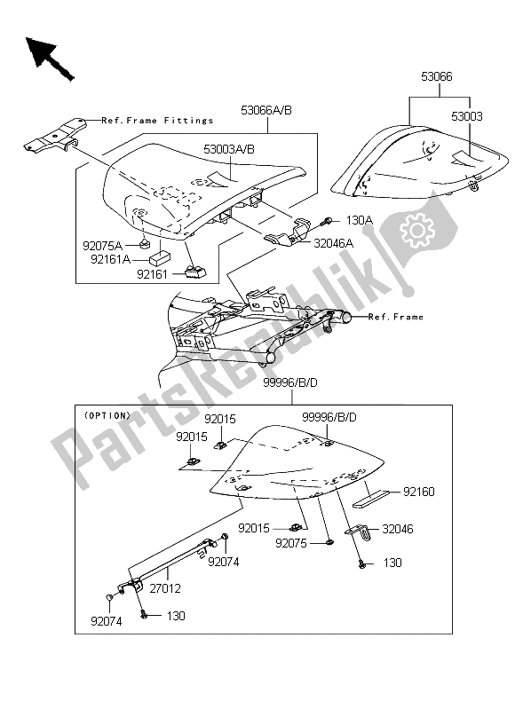 Tutte le parti per il Posto A Sedere del Kawasaki Z 1000 2003