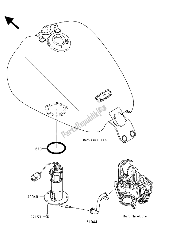 Toutes les pièces pour le Pompe à Essence du Kawasaki VN 1700 Voyager Custom ABS 2013