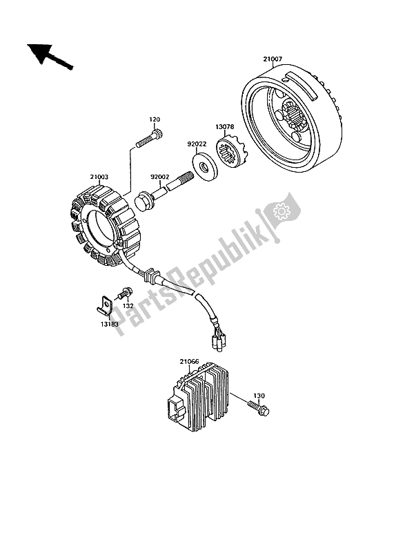 Todas as partes de Gerador do Kawasaki VN 15 1500 1994