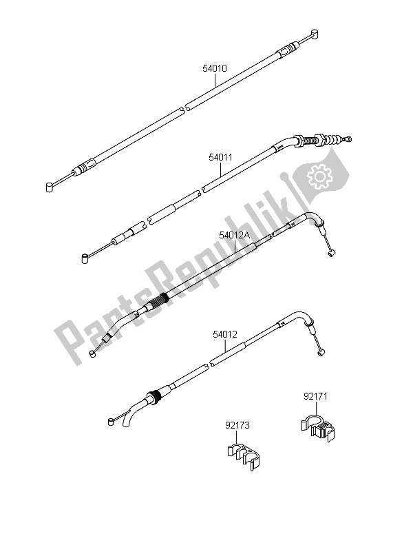 Tutte le parti per il Cavi del Kawasaki Z 800E Version 2014